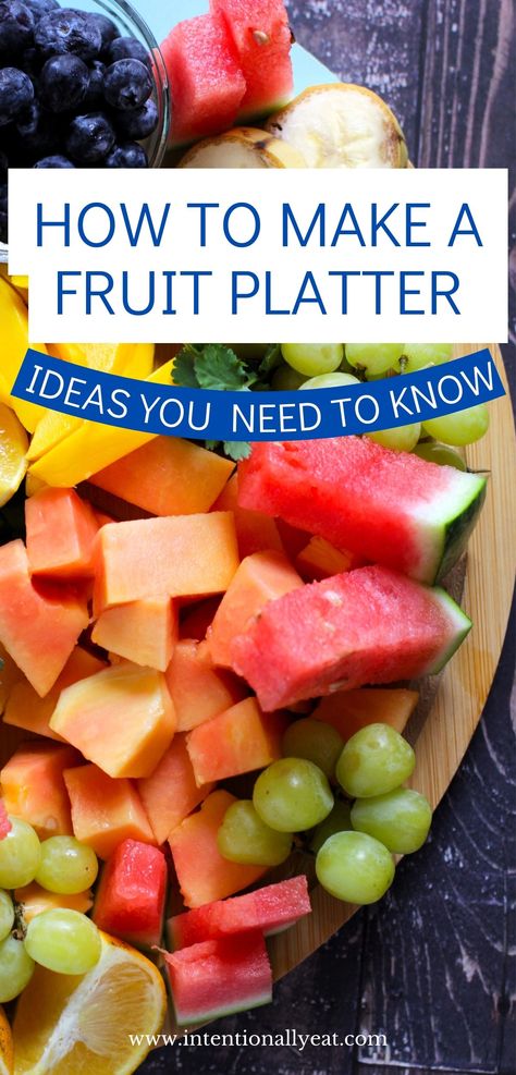 image of a fruit platter with dairy free dip Fruit Platter For Thanksgiving, Fruit Plates Ideas, Easy Party Fruit Tray, Decorative Fruit Tray Ideas, Fruit And Vegetable Platter Ideas, Fun Fruit Platters, Fruit And Veggie Appetizers, Wedding Fruit Platters, Fruit Platers For Party