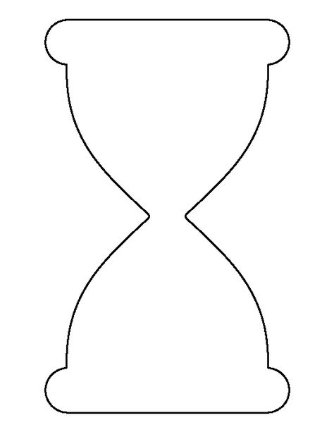 Hourglass pattern. Use the printable outline for crafts, creating stencils, scrapbooking, and more. Free PDF template to download and print at http://patternuniverse.com/download/hourglass-pattern/ Hourglass Drawings, Hourglass Outline, Printable Outline, Drum Tattoo, Coloring Crafts, Hourglass Timer, Stationary Craft, Quiet Book Templates, Printable Shapes