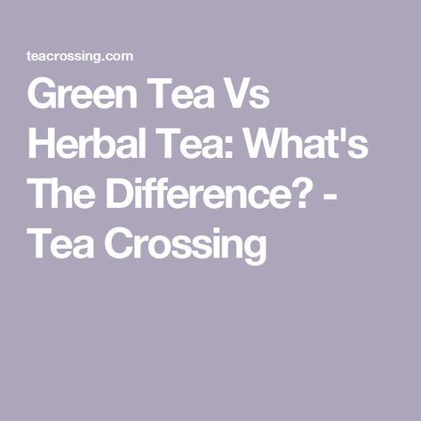 Green Tea Vs Herbal Tea: What's The Difference? - Tea Crossing What Is Green Tea, Tea Before Bed, Spearmint Tea, Rosemary Tea, Best Green Tea, Caffeine Content, Lavender Tea, Types Of Tea, Chamomile Tea