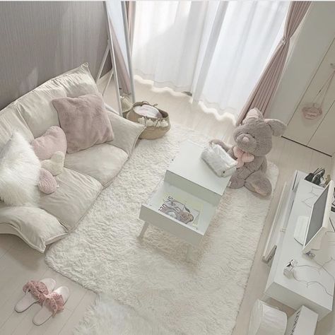 Bed Pink Aesthetic, Korean Bedroom Ideas, Aesthetic Dorm Room, Korean Room, Pinterest Room, Japanese Room, Uni Room, Room Cozy, Cosy Room