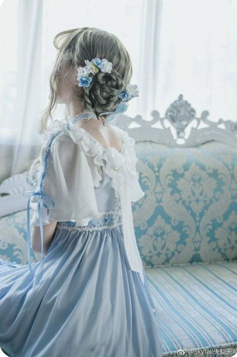 Gaun Abad Pertengahan, Old Dress, Fantasy Dress, Kawaii Clothes, Colorful Style, Lolita Dress, Gothic Lolita, Blue Aesthetic, Lolita Fashion