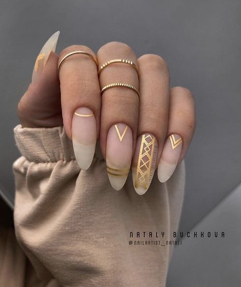 Indian Nails, Aztec Nails, Boho Nails, Milky Nails, Gold Nail, Fancy Nails, Chic Nails, Dope Nails, Nail Polishes