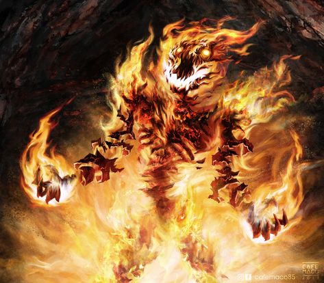 Dnd Druid, Fire Demon, Dark Spirit, Dark Creatures, Dungeons And Dragons Classes, Spirited Art, Dark Art Drawings, Fantasy City, Demon Art