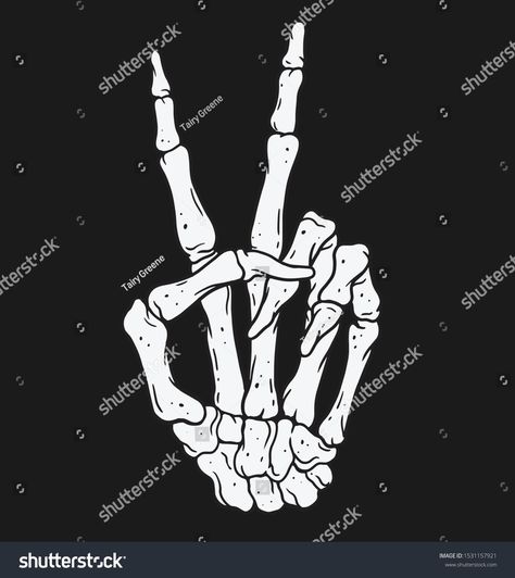 Skull Hand Peace Sign Tattoo, Skeleton Hand Tattoos Peace Sign, Skeleton Peace Sign Tattoo, Bats Halloween Art, Skeleton Hand Peace Sign, Peace Sign Tattoos, Peace Sign Hand, Tattoos Inspiration, Skeleton Tattoos