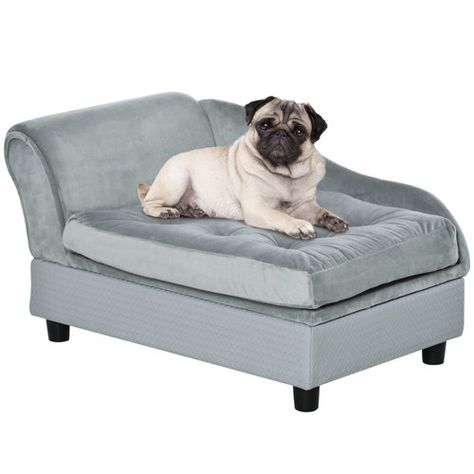 Pawhut Dog Sofa | Wayfair.co.uk Dog Bed For Small Dogs, Fancy Dog Beds, Modern Pet Furniture, Dog Chair, Dog Couch Bed, Cozy Environment, Small Sized Dogs, Dog Bed Modern, Cat Couch