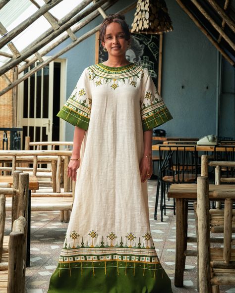 Blending heritage with contemporary flair. A hint of green, a nod to tradition, and an abundance of style. 📸 @yoni_dave Model & 💄: @samrawitgetachew04 @amra_lips_and_brows @hailesmojitobar Thank you 😊 #EthiopianElegance” #EthiopianNewYear #NewBeginnings #OpportunitiesAhead #DagmawitFashion #MelkamAdisAmet #EthiopianCommunity #HabeshaPride #EthiopianCulture #EthiopianHeritage #EthiopianTradition #EthiopianDiaspora #EthiopianUnity #EthiopianExcellence #EthiopianIdentity #EthiopianDre... Ethiopian Embroidery, Olive Green Fabric, Habesha Dress, Ethiopian Traditional Dress, Elegance Dress, Ethiopian Dress, Dresses Xxl, Cultural Events, Intricate Embroidery