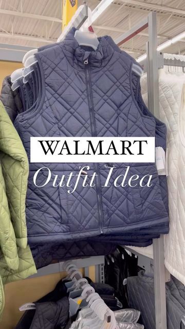 Long Winter Vest Outfits For Women, Black Puffer Vest Outfit Plus Size, Walmart Fashion Finds, Walmart Plus Size Outfits 2024, Walmart Outfits 2023 Winter, Walmart Outfit Ideas, Walmart Vest, Size 16 Women Outfits, Puffy Vest Outfit