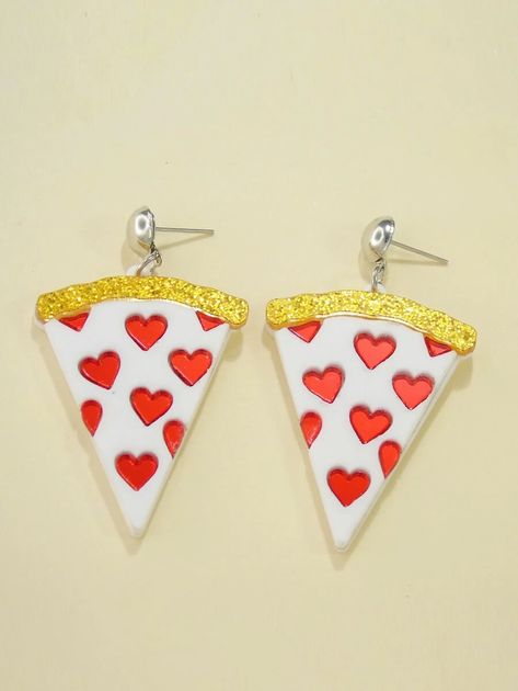 Pizza Earrings, Earrings Shein, Love Pizza, Buying Gifts, Coupon Codes, Flask, Free Gifts, Coin Purse, Pizza