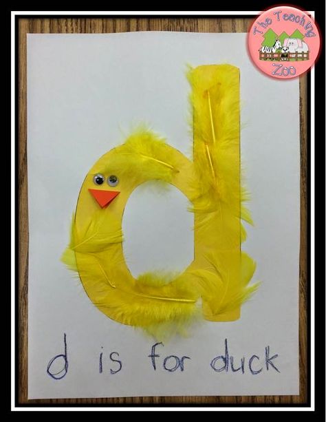 The Teaching Zoo: Letter of the Week - D Letter D Preschool, D Is For Duck, Letter D Crafts, Preschool Letter Crafts, Alphabet Crafts Preschool, Abc Crafts, Alphabet Letter Crafts, Alphabet Crafts, Letter Of The Week