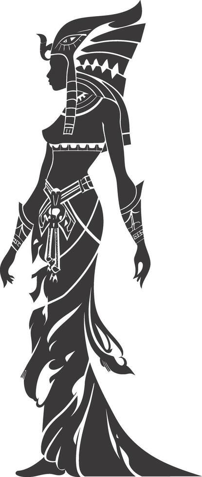 Female Pharaoh, Mythical Creature, Be Simple, Woman Silhouette, Mythical Creatures, Vector Art, Egypt, Black Color, Vector Free