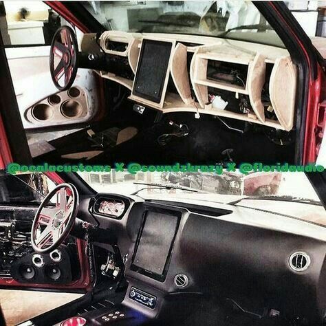 Custom Car Audio, Custom Dashboard, Cars Interior, Shelves Design, Custom Consoles, Vw Lt, Car Console, Custom Car Interior, Car Interior Design