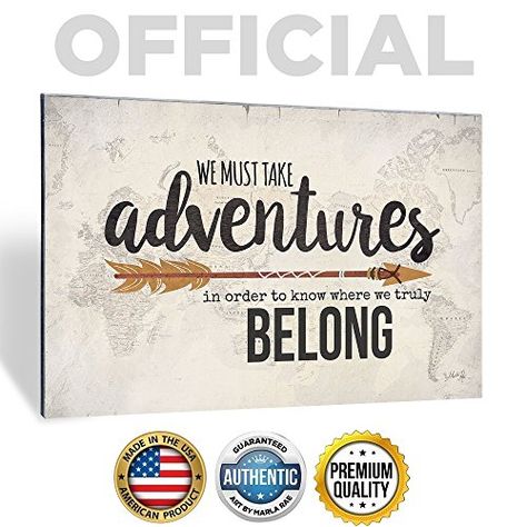 We Must Take Adventures Art by Marla Rae ** You can get additional details at the image link. (This is an affiliate link) #HomeDecorPlaques Adventure Awaits Graduation Party, Recovery Room, Adventure Wall Art, Adventure Wall, Car Rally, Travel Wall Decor, Wood Pallet Wall, Best Travel Quotes, World Map Art