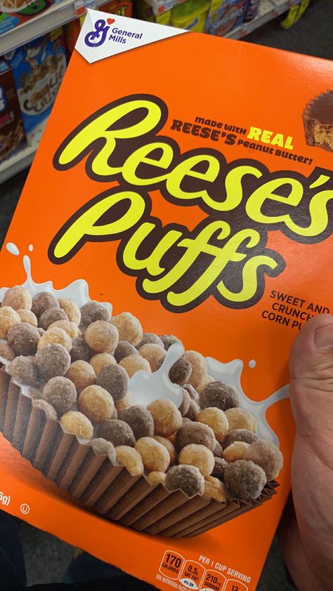 Reese's Puffs, Corn Puffs, Reeses Peanut Butter, Pops Cereal Box, Cereal Box, Dog Food Recipes, Food Animals, Cereal, Peanut Butter