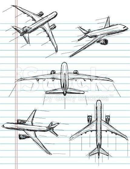 Draw Airplane, Airplane Sketch, Blatt Tattoos, Plane Drawing, Airplane Coloring Pages, Airplane Drawing, Dibujo Simple, Easy Drawings For Kids, Travel Tattoo