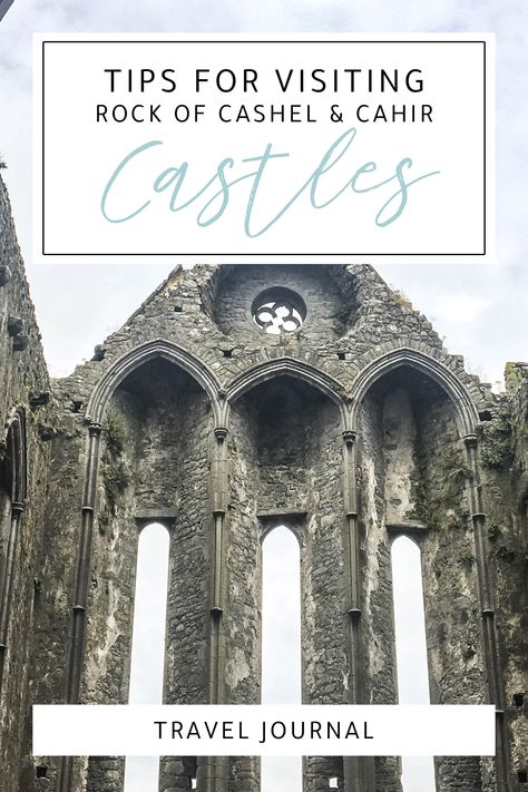 What to expect when visiting the Rock of Cashel and Cahir Castle in County Tipperary, Ireland. Cahir Castle, Rock Of Cashel, Tipperary Ireland, Castle Ireland, Castles In Ireland, Ireland Travel, Travel Journal, Castle, Travel