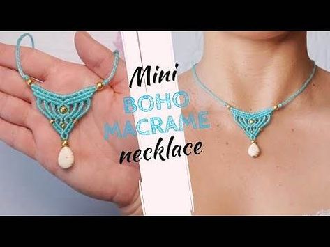 micro macrame - AOL Video Search Results Macrame Necklace Stone Tutorials, Macrame Necklace Pattern, Diy Macrame Necklace Tutorial, Macrame Necklace Tutorial, Diy Macrame Necklace, Micro Macrame Necklace, Macrame Earrings Tutorial, Micro Macrame Tutorial, Macrame Choker