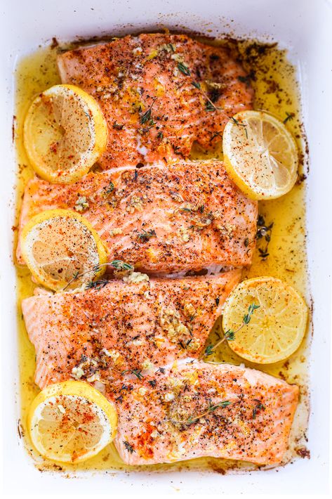 The Defined Dish, Defined Dish, The Hunting Party, Thyme Recipes, Lemon Salmon, Lemon Thyme, Healthy Weeknight Dinners, Salmon Dinner, Baked Salmon Recipes