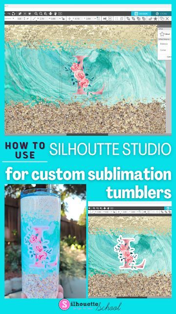 Sublimation Tutorial, Vinyl Projects Silhouette, Silhouette School Blog, Silhouette Cameo Tutorials, Silhouette School, Sublimation Images, Silhouette Tutorials, Sublimation Ideas, Sublimation Tumblers