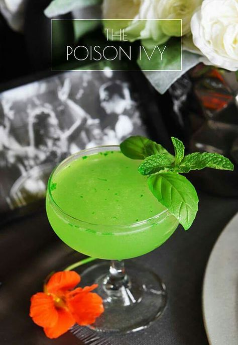 Poison Ivy Cocktail - http://www.buzzfeed.com/rachelysanders/7-delicious-cocktails-to-serve-anyone-who-loves-batman?bffbweddings&utm_term=4ldqpkk#.vbpNzoBVA Grape Vodka, The Poison, St Germain, Delicious Cocktails, Getting Drunk, Poison Ivy, Adult Drinks, Party Drinks, Mixology