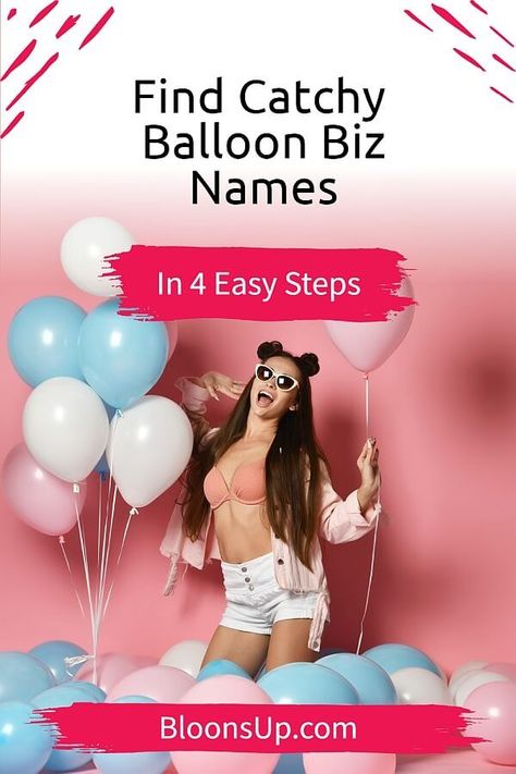 Are you looking for an easy way to choose the perfect name for your balloon business? Look no further! In four easy steps, you'll be well on your way to naming your business with that special something. From business name generators to brainstorming ideas, we'll provide all the tips and tricks you need to choose a catchy name for your balloon business. Balloon Business Names, Name Balloons, Pearl Balloons, Balloon Business, Catchy Names, Naming Your Business, Name Suggestions, Balloon Shop, Video Production Company