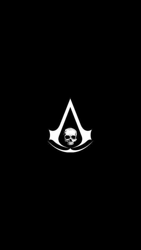 Ac Black Flag Tattoo, Ac Black Flag Wallpaper, Assassins Creed Logo Wallpapers, Assassins Creed Wallpapers, Ac Black Flag, Assassin Logo, Black Flag Tattoo, Black Flag Logo, Assassin's Creed Black Flag