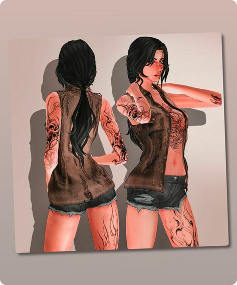 Mesh by me All lods Compatible HQ Costume Thumbnail’s 20 Swatches  Top Category: Vest-Jacket Author: UTOPYA_cc Learn more at: patreon.com #clothing #sims #tops #sims4 #gaming #hq_mod Jacket Sims 4 Cc, Ripped Clothes, Ripped Jacket, Clothes Cc, Mod Jacket, Sims 4 Cc Download, Party Jackets, New Mods, Open Jacket