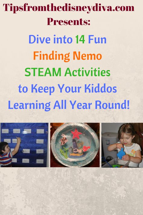 STEAM Activities- Teaching with Finding Nemo Finding Nemo Games, Disney Divas, Swimming Lessons, Steam Activities, Teaching Letters, Disney Day, Stem Challenges, Disney Planning, Class Activities