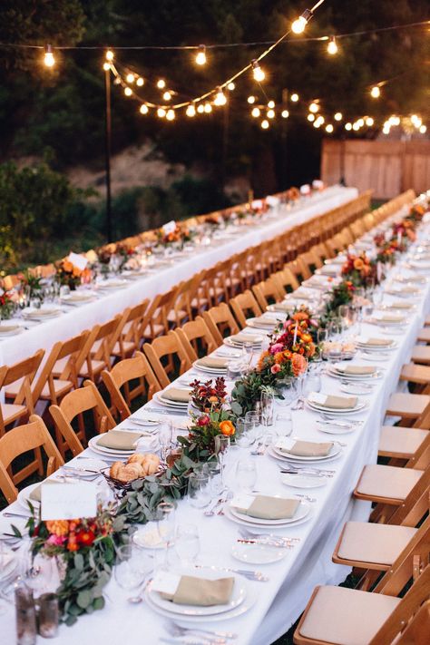 Wedding Table Long, Wedding Table Outdoor, Outdoor Wedding Dinner, Outdoor Wedding Table Decorations, Romantic Wedding Table, Outdoor California Wedding, Wedding Table Toppers, Outdoor Wedding Tables, Long Table Wedding