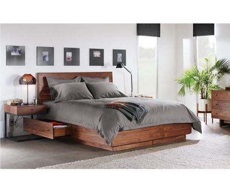 Planter - Bedroom - Room & Board Modern Storage Beds, Contemporary Beds, Big Bedroom, Downstairs Bedroom, Modern Beds, King Storage Bed, Bed Modern, Bed Storage Drawers, Solid Wood Shelves