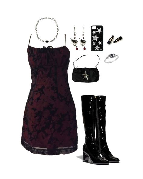 womens rock star outfit styled by me #fashion #aesthetic #whimsigothic #whimsigoth #reddress #blackdress #sheerdress #sheerlacedress #blacklacedress #blacklace #womensfashion #teenfashion #womensoutfits #teenoutfits #mystyle Mazzy Star Style, Mazzy Star Outfit Aesthetic, Mazzy Star Aesthetic Outfits, Whimsigoth Outfit Ideas, Rock Star Outfit For Men, Mazzy Star Outfit, Vampire Outfits Aesthetic, Vampire Clothing Aesthetic, Aesthetic Whimsigothic