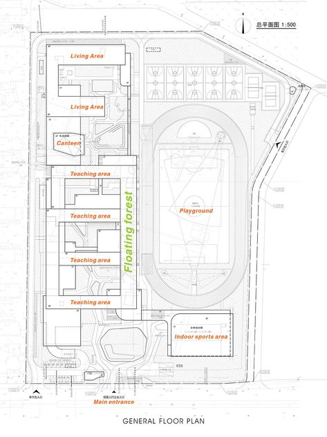 Huizhen High School in China wins World Building Of The Year Award For 2023 High School Floor Plan, School Plan Architecture, School Floor Plan, High School Plan, High School Design, World Architecture Festival, Campus Design, World Architecture, World Building