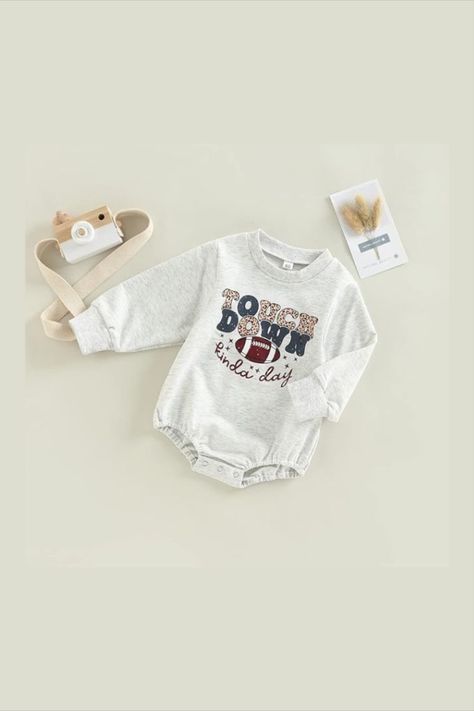 $15.98 Baby Football Outfit, Newborn Football, Baby Boy Football, Football Onesie, Baby Football, Loose Fit Jumpsuit, Football Outfit, Fall Bodysuit