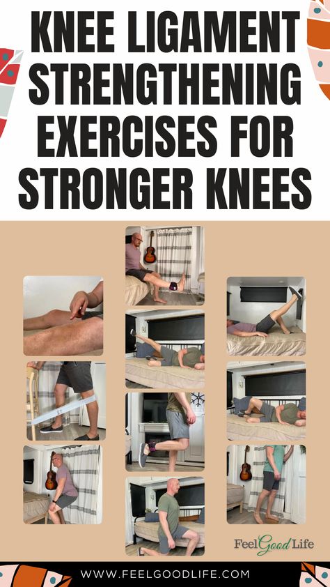 Strengthen your knee ligaments with these effective exercises designed for stronger knees. Incorporate leg extensions, hamstring curls, calf raises, and squats into your routine to enhance ligament strength and improve overall knee stability. Ideal for athletes and anyone seeking to bolster knee health. Start these exercises today to build stronger, more resilient knees. #KneeStrength #LigamentTraining #HealthyKnees #ExerciseRoutine Acl Strengthening Exercise, Knee And Ankle Strengthening Exercises, Knee Stability Exercises, Strengthen Knees, Stronger Knees, How To Build Strength, Knee Stability, Knee Health, Knee Strengthening