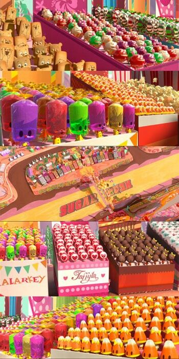 Sugar Rush citizens Sugar Rush Wreck It Ralph, Wreck It Ralph Party, Candy Rush, Wreck It Ralph Movie, Gravity Falls Crossover, Vanellope Y Ralph, Vanellope Von Schweetz, Candyland Birthday, Candyland Party