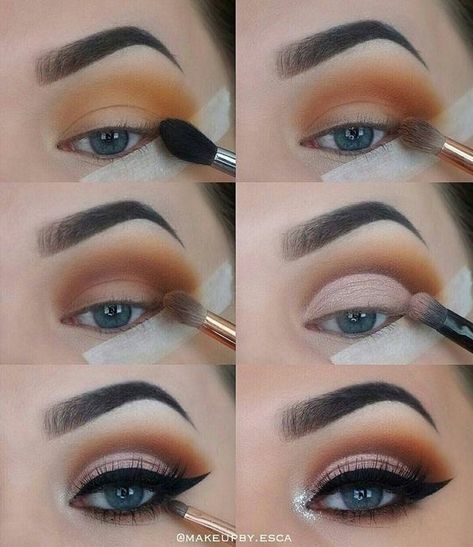 Brown Eye Makeup, Brown Eye Makeup Tutorial, Easy Eye Makeup Tutorial, Eyeshadow Step By Step, Beginner Eyeshadow, Alat Makeup, Makeup Sephora, Makeup Tip, Makeup Tutorial Step By Step