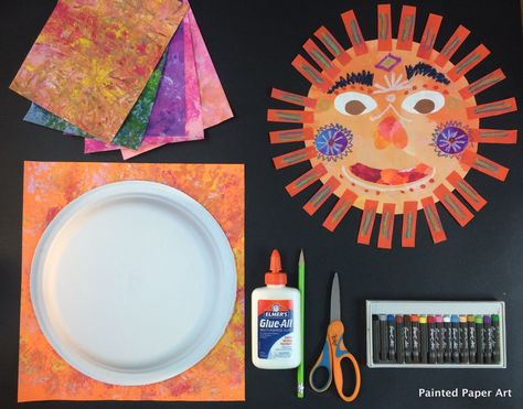 Sacagawea Craft, Hispanic Heritage Month Crafts, Painted Paper Art, Mexican Inspiration, Prek Art, Inca Art, Multicultural Art, Mexican Aztec, Orange Room