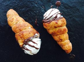 Make and share this Churro Ice Cream Cones recipe from Food.com. Ice Cream Cones Recipe, Churro Ice Cream, Czech Recipes, Cream Cakes, Ice Cream Cones, Dessert Sauces, Small Plate, Milkshakes, Candy Apples