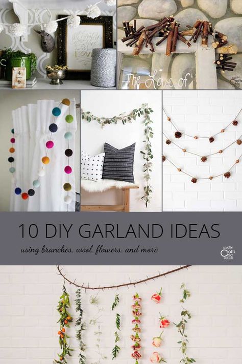 Bedroom Garland Decor, Diy Wall Garland, Decorative Garland Ideas, Garland Ideas Decor, Wall Garland Decor, Boho Garland Decor, Paper Garland Ideas, Fabric Garland Diy, Diy Garland Ideas