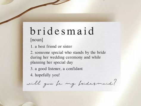 The 35 Best "Will You Be My Bridesmaid?" Cards Bridesmaid Poems, Bridesmaid Letter, Funny Bridesmaid Proposal Cards, Funny Bridesmaid Proposal, Bridesmaid Funny, Bridesmaid Duties, Bridesmaid Proposal Card, Bridesmaid Ideas, Asking Bridesmaids