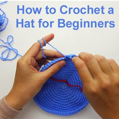 How to Crochet a Hat for Beginners Crochet A Hat For Beginners, Crochet A Hat, Mode Crochet, Haken Baby, Crochet Motifs, Yarn Projects, Crochet Beanie, Knit Or Crochet, Crochet Hat