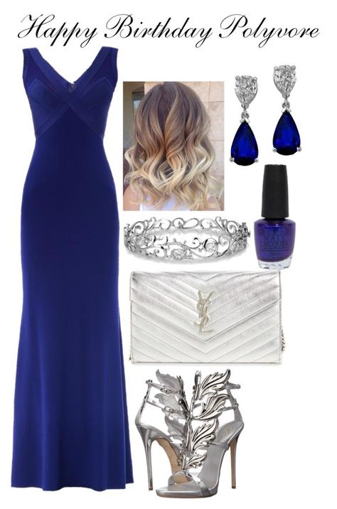 "Happy birthday POLYVORE!" by mihai-theodora ❤ liked on Polyvore featuring HervÃ© L. Leroux, Yves Saint Laurent, OPI, Giuseppe Zanotti, Effy Jewelry, women's clothing, women, female, woman and misses Function Gowns, Jj Outfits, Cute Prom Dresses, Effy Jewelry, Gala Dresses, Evening Outfits, Looks Chic, Dressy Outfits, Gorgeous Gowns