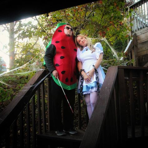 Blind Melon and Alice in Chains Alice In Chains Halloween Costume, Alice In Chains Costume, Watermelon Costume, Punny Costumes, Blind Melon, Most Creative Halloween Costumes, Creative Halloween Costumes Diy, Ursula Costume, Spooky Halloween Costumes