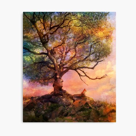 Aimee Stewart, Enchanted Tree, Fox Card, Tree Of Life Art, Mountain Art Print, Life Tree, Mountain Canvas, Apple Ipad Air, Fox Art