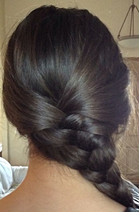 French braid French Braid Dark Hair, Messy French Braids, French Braids, Braids For Long Hair, French Braid, Dark Brown Hair, Dark Hair, Style Ideas, Cut And Style