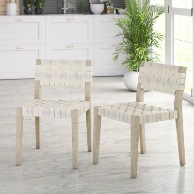 White Dining Table And Chairs, Contemporary Dining Chair Design, Striped Dining Chairs, Woven Dining Chairs, Leather Kitchen, Dining Cabinet, White Dining Table, White Upholstery, White Dining Chairs