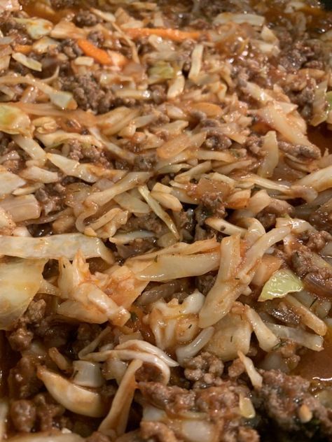 Unstuffed Cabbage Roll Skillet - Cluttered Kitchen Keto Hamburger And Coleslaw Recipe, Hamburger Coleslaw Recipes, Coleslaw Recipe Using Bagged Cabbage, Recipe Using Bagged Coleslaw, Coleslaw Mix Recipes Ground Beef, What To Do With Bagged Coleslaw, How To Use Bagged Coleslaw, Bagged Cabbage Recipes, Recipes To Use Bagged Coleslaw