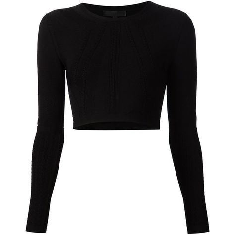 Cushnie Et Ochs cropped cable knit top ($975) ❤ liked on Polyvore featuring tops, shirts, crop top, sweaters, black, black shirt, shirts & tops, crop shirts and black top Black Crop Shirt, Black Shirt Outfits, Shirts Crop Tops, Shirt Crop Top, Shirts Crop, Sweaters Black, Et Ochs, Cushnie Et Ochs, Black Long Sleeve Shirt