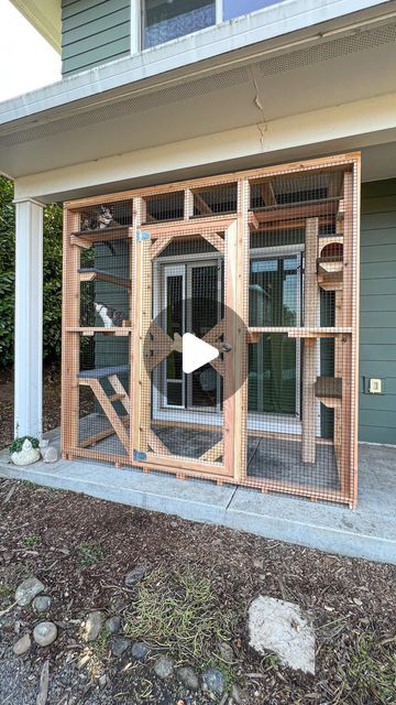 Catio Cats Ideas, Cat Catio, Catio Plans Diy, Simple Catio Plans, Catio Cats, Catios Ideas For Cats, Free Catio Plans How To Build, Catio Plans On Deck, Catio Ideas Cat