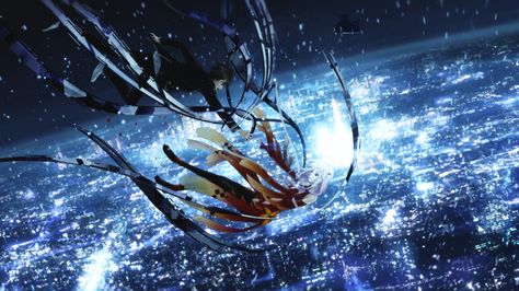 Anime Guilty Crown  Inori Yuzuriha Shu Ouma Wallpaper Guilty Crown Wallpapers, Crown Wallpaper, Crown Pictures, Inori Yuzuriha, Guilty Crown, Wallpapers For Mobile Phones, Clock Wallpaper, Sky Artwork, 1080p Wallpaper