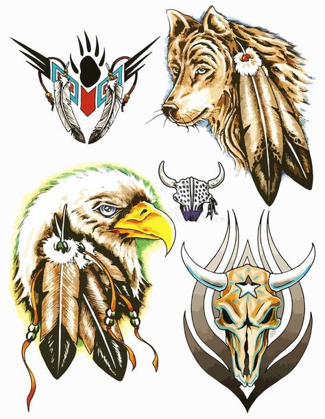 Native American Indians Tattoo Set. Set of Labels and Elements. Vector Set Illustration Template Tattoo. Stock Vector - Illustration of indians, maja: 205837034 Native American Indians Tattoo, Template Tattoo, Brand Tattoo, Rope Tattoo, Eagle Face, American Indian Tattoos, Native American Headdress, Illustration Template, Indian Tattoo